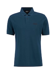 Barbour® International Blue Cotton Essential Polo Shirt - Image 7 of 7