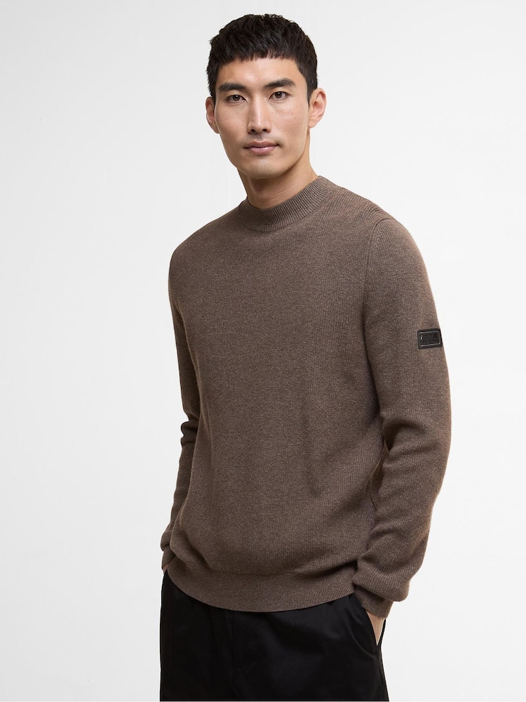Barbour® International Crawley Crew Neck Brown Jumper - Image 1 of 7