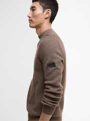 Barbour® International Crawley Crew Neck Brown Jumper - Image 4 of 7