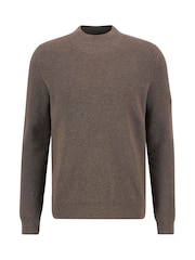 Barbour® International Crawley Crew Neck Brown Jumper - Image 6 of 7