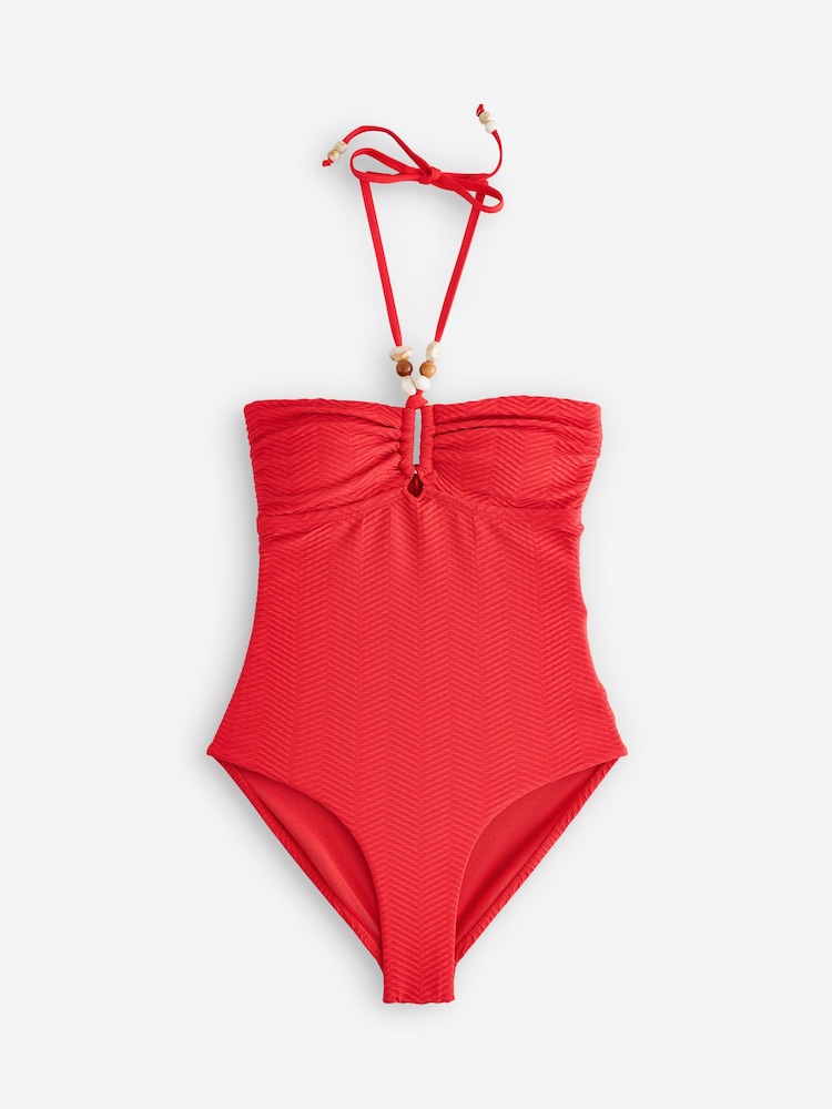 Sea Level Red Caracus Ring Bandeau Swimsuit - Image 1 of 1