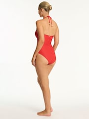 Sea Level Red Caracus Ring Bandeau Swimsuit - Image 2 of 5