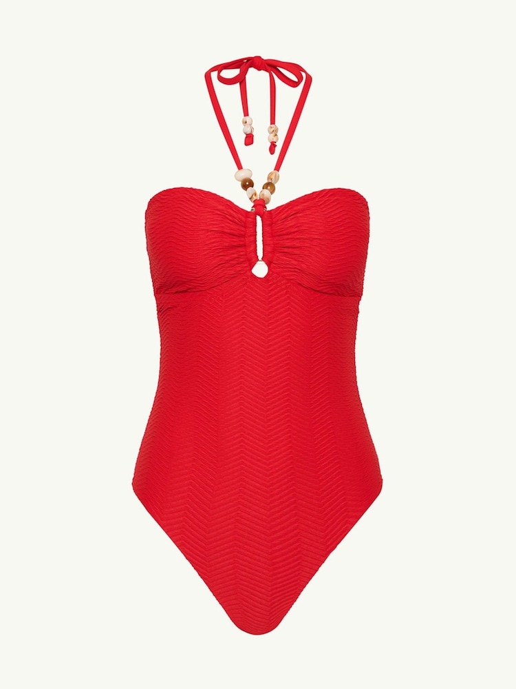 Sea Level Red Caracus Ring Bandeau Swimsuit - Image 5 of 5
