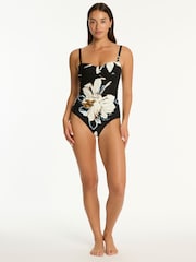 Sea Level Black La Luna Twist Bandeau One Piece Swimsuit - Image 1 of 5