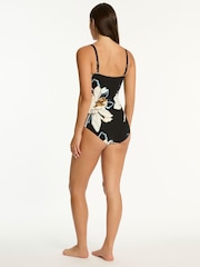 Sea Level Black La Luna Twist Bandeau One Piece Swimsuit - Image 2 of 5
