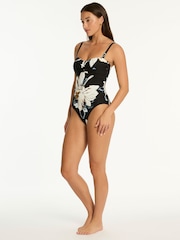 Sea Level Black La Luna Twist Bandeau One Piece Swimsuit - Image 3 of 5