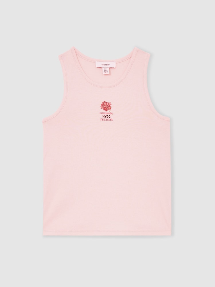 Reiss Pink Teigen 9-13 yrs Reiss | NYBG Floral Emblem Vest - Image 2 of 6