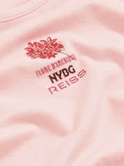 Reiss Pink Teigen 9-13 yrs Reiss | NYBG Floral Emblem Vest - Image 6 of 6