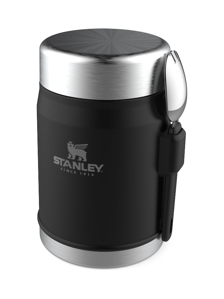 Stanley Matte Black Pebble Legendary Food Jar + Spork 0.4L - Image 2 of 2