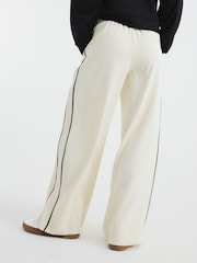 River Island Cream Wide Leg Side Stripe Joggers - Image 6 of 6
