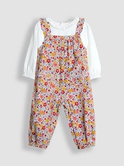 JoJo Maman Bébé Orange Dungarees - Image 1 of 7