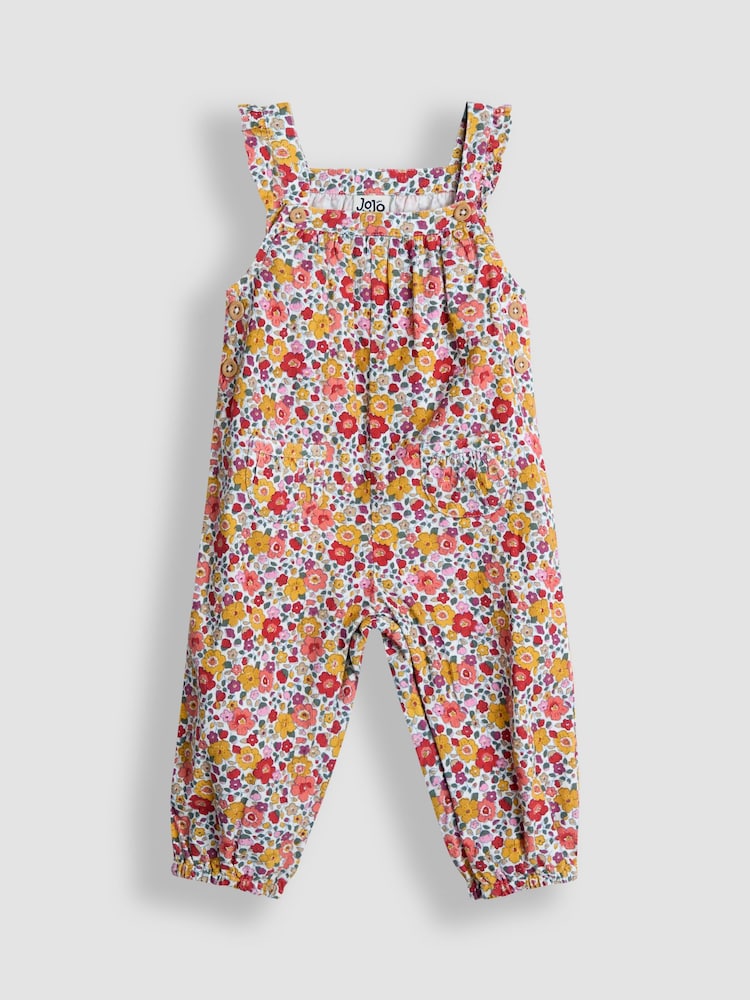 JoJo Maman Bébé Orange Dungarees - Image 2 of 7