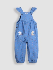 JoJo Maman Bébé Blue Appliqué Cord Dungarees & Top Set - Image 2 of 7