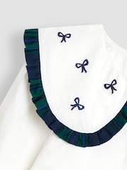 JoJo Maman Bébé Green Blouse & Tartan Skirt Set - Image 10 of 11