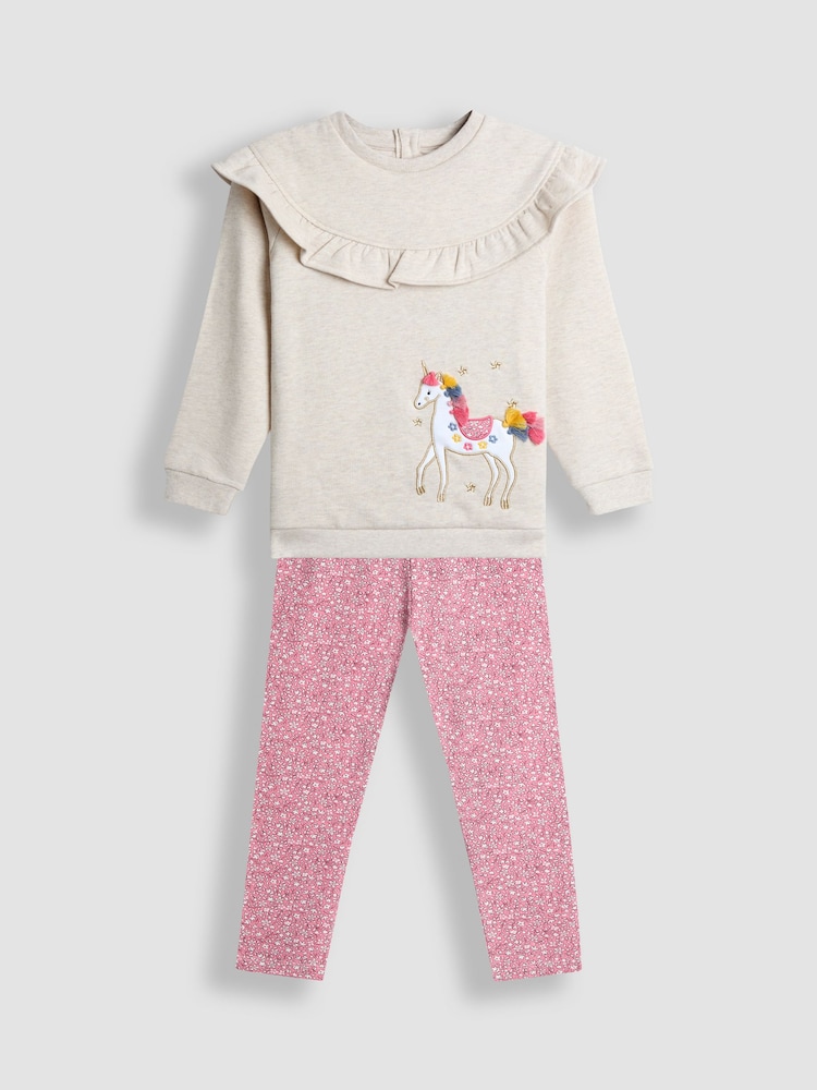 Jojo Maman Bébé Grey Sweatshirt And Leggings Set - Image 1 of 6