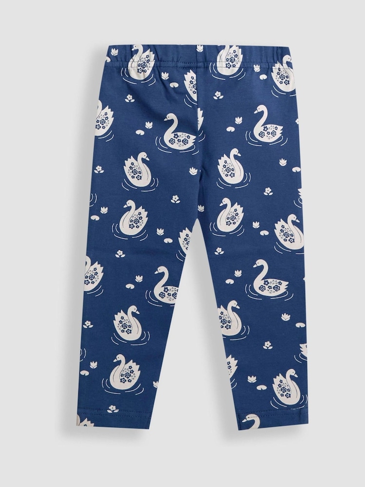 JoJo Maman Bébé Blue Swan Appliqué Tulle Sweatshirt & Leggings Set - Image 6 of 6 JoJo Maman Bébé Blue Swan Appliqué Tulle Sweatshirt & Leggings Set - Image 6 of 6