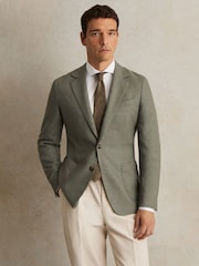 Reiss Midnight Wool-Blend Single-Breasted Blazer Slim-Fit - Imagen 1 de 7