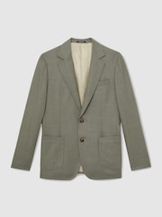 Reiss Midnight Wool-Blend Single-Breasted Blazer Slim-Fit - Imagen 2 de 7