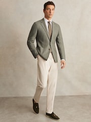 Reiss Midnight Wool-Blend Single-Breasted Blazer Slim-Fit - Imagen 3 de 7