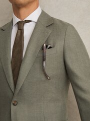 Reiss Midnight Wool-Blend Single-Breasted Blazer Slim-Fit - Imagen 4 de 7