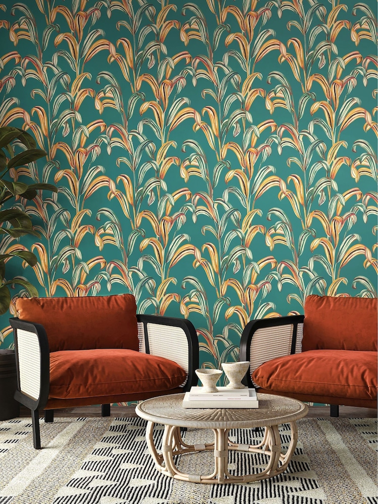 Ohpopsi Tropical Teal Revive Wallpaper - Image 1 of 2