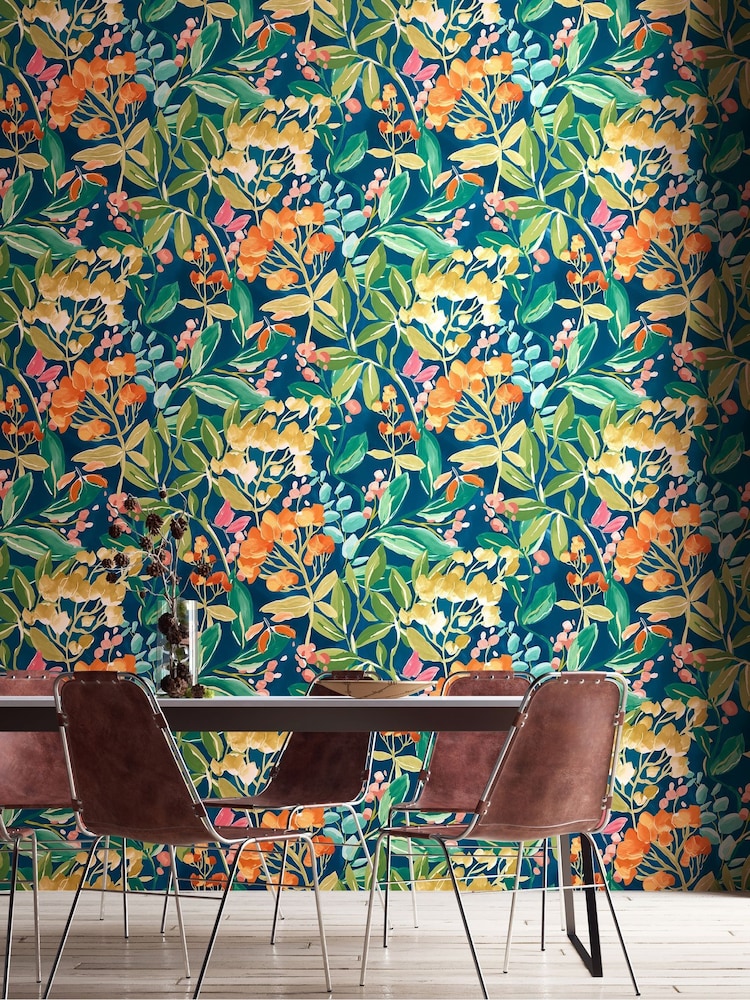 Ohpopsi Indigo Wallpaper - Image 1 of 2 Ohpopsi Indigo Wallpaper - Image 1 of 2