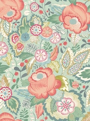 Ohpopsi Mint Peach Emily Rose Wallpaper - Image 2 of 2