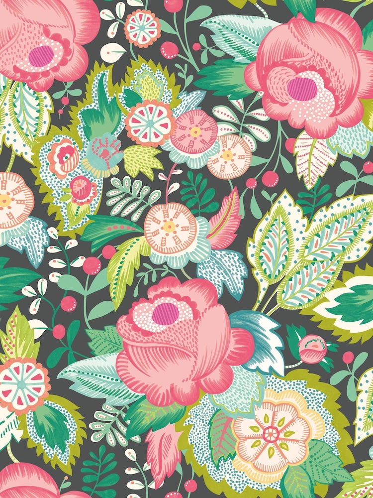 Ohpopsi Ebony Citrus Emily Rose Wallpaper - Image 2 of 2