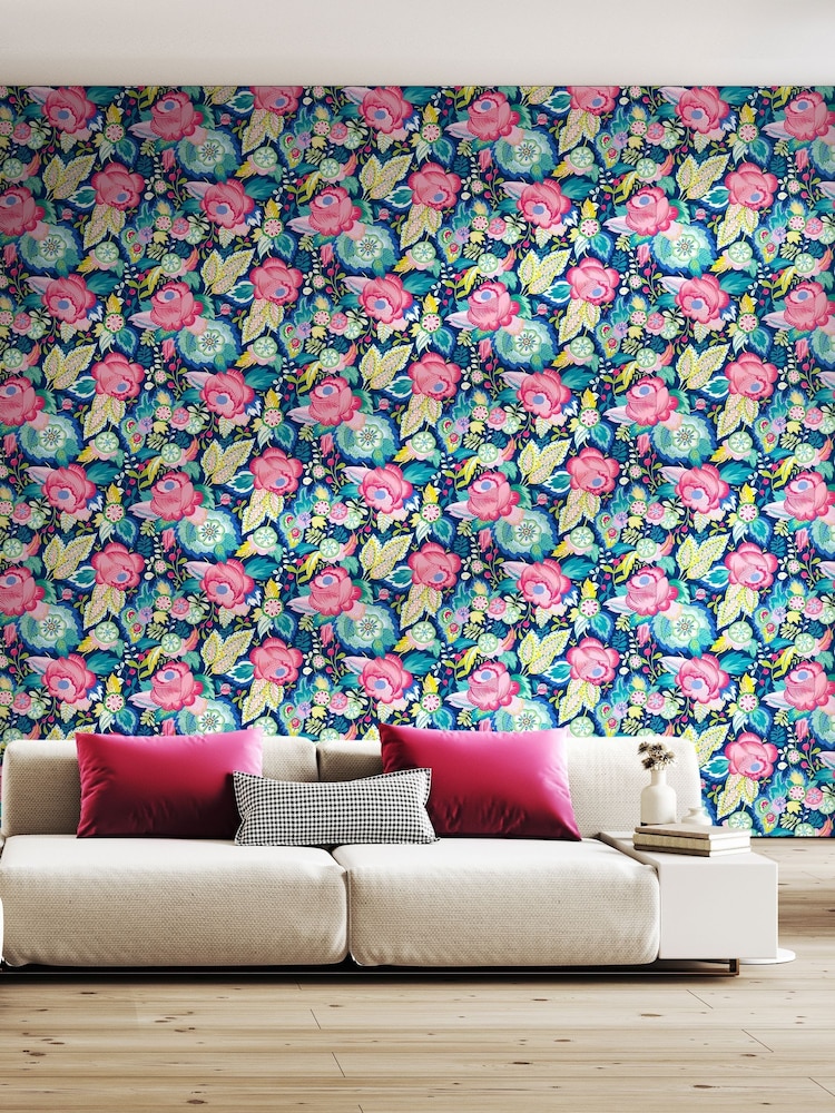 Ohpopsi Cornflower Mix Emily Rose Wallpaper - Image 1 of 2