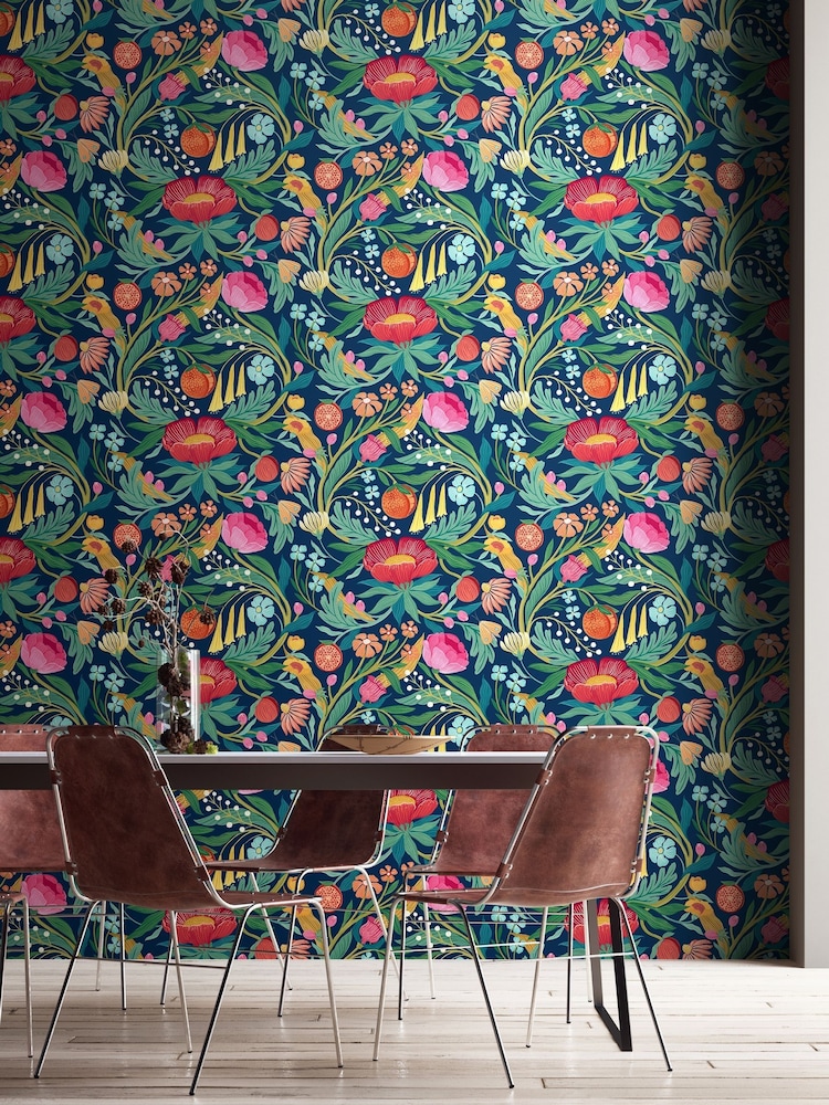 Ohpopsi Ink Flamingo Clementine Wallpaper - Image 1 of 2