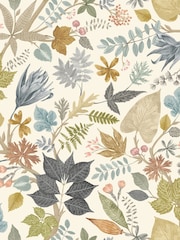 Ohpopsi Linen Fossil Lush Leaves Print Wallpaper - Image 2 of 2