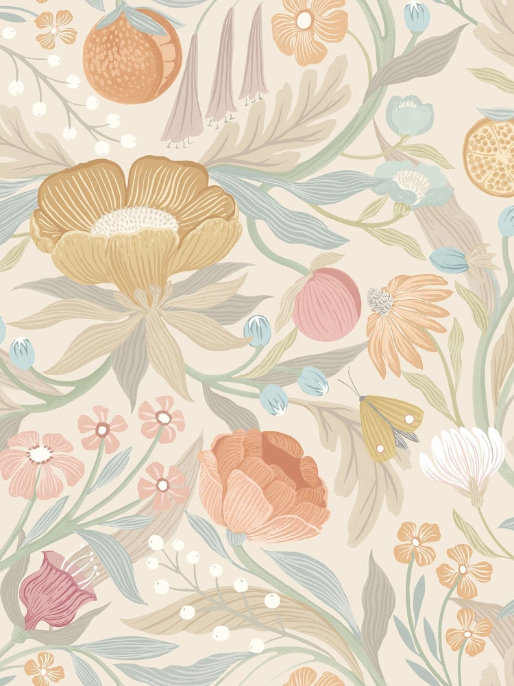 Ohpopsi Chalk Parchment Clementine Wallpaper - Image 2 of 2