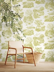Ohpopsi Olive Eve Toile Wallpaper - Image 1 of 2