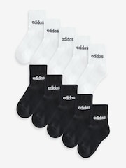 Blanco/Negro - adidas Linear Crew Socks 10 Pack - Imagen 1 de 11
