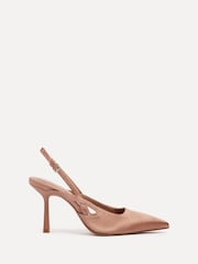 Linzi Light Brown Rhea Sling Back Court Heels - Image 3 of 6
