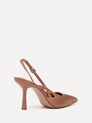 Linzi Light Brown Rhea Sling Back Court Heels - Image 4 of 6