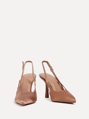 Linzi Light Brown Rhea Sling Back Court Heels - Image 5 of 6