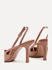 Linzi Light Brown Rhea Sling Back Court Heels - Image 6 of 6