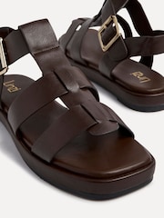 Linzi Brown Camden Padded Sock Gladiator Sandals - Image 5 of 6