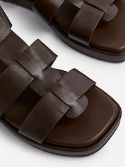 Linzi Brown Camden Padded Sock Gladiator Sandals - Image 6 of 6