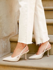 Linzi Nude Rhea Sling Back Court Heels - Image 1 of 5