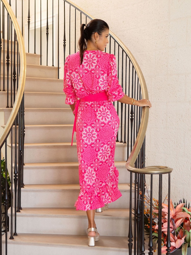 Aspiga Pink Maeve EcoVero Wrap Dress - Image 2 of 6