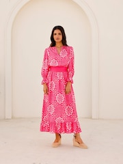 Aspiga Pink Maeve EcoVero Wrap Dress - Image 3 of 6