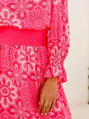 Aspiga Pink Maeve EcoVero Wrap Dress - Image 6 of 6