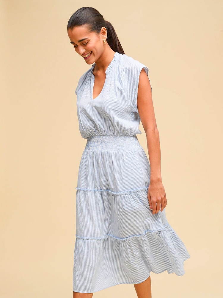 Aspiga Blue Riley 100% Cotton Dress - Image 3 of 5