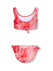 ONLY KIDS Pink Tie Dye Knit Detail Bikini Set - Image 2 of 3