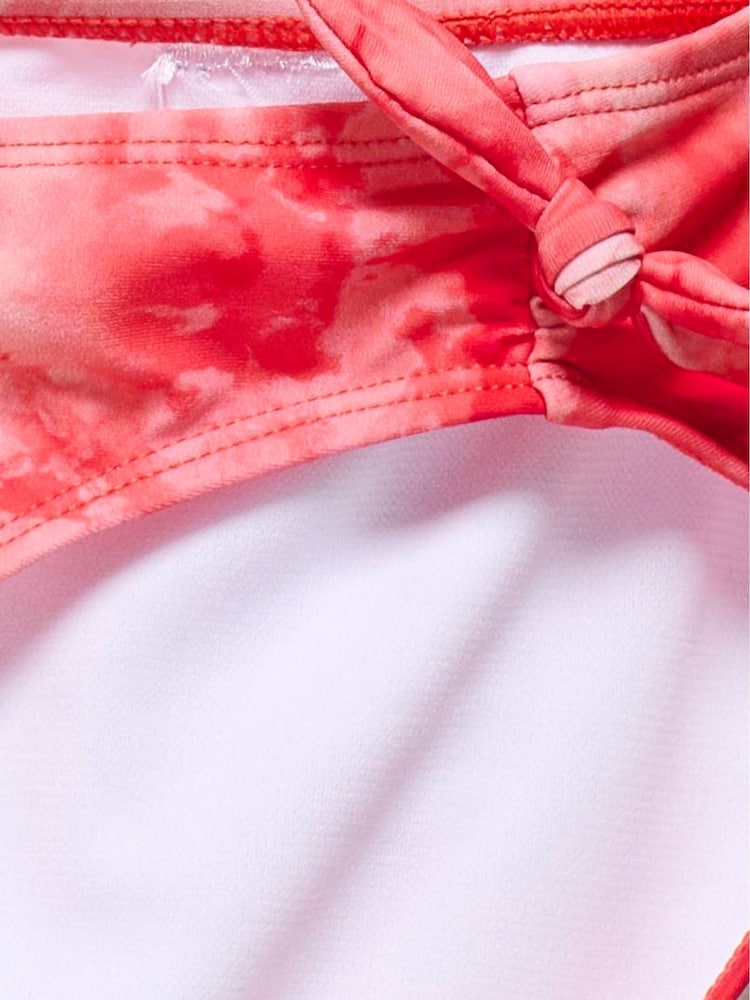 ONLY KIDS Pink Tie Dye Knit Detail Bikini Set - Image 3 of 3