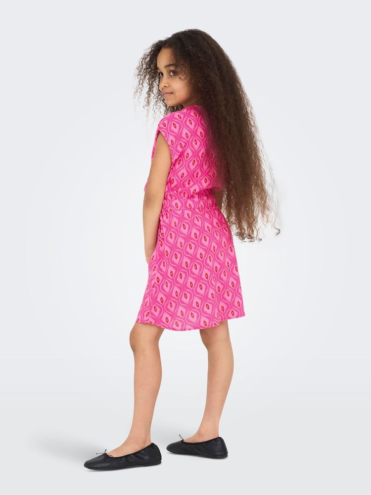 Abstract Printed Sleeveless Dress - Image 2 of 5