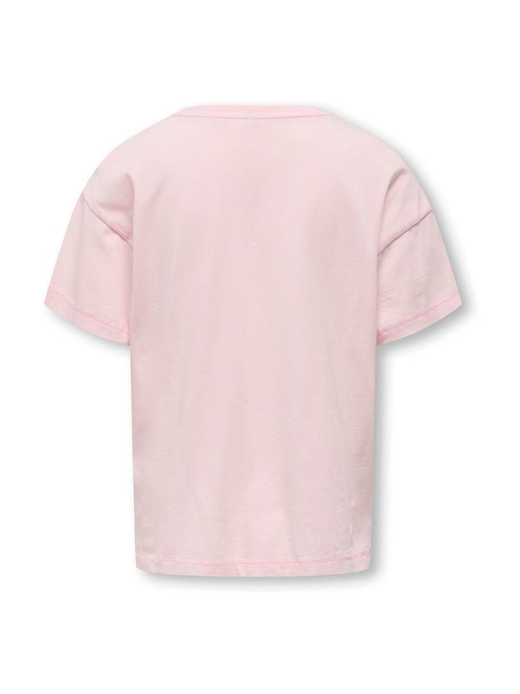 ONLY KIDS Oversized 100% Cotton Graphic Print Malibu Purple T-Shirt - Image 5 of 5