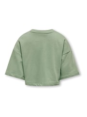 ONLY KIDS Green Smile Top/Shorts Sweat Set - Image 2 of 3